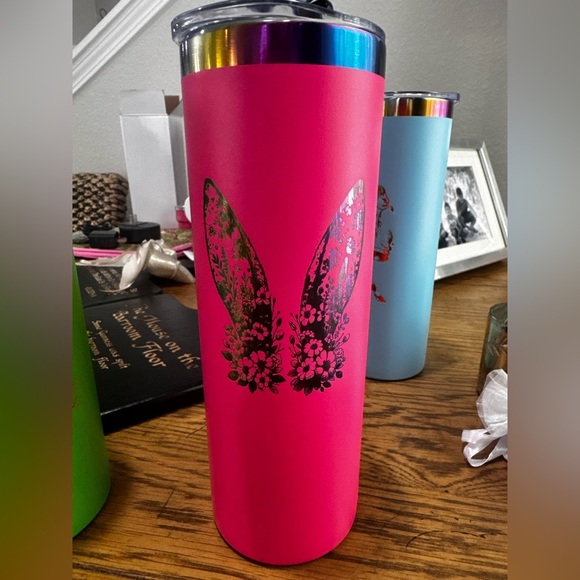 20oz Powder Coated Skinny Tumblers handcrafted/customized by seller - Picture 5 of 9